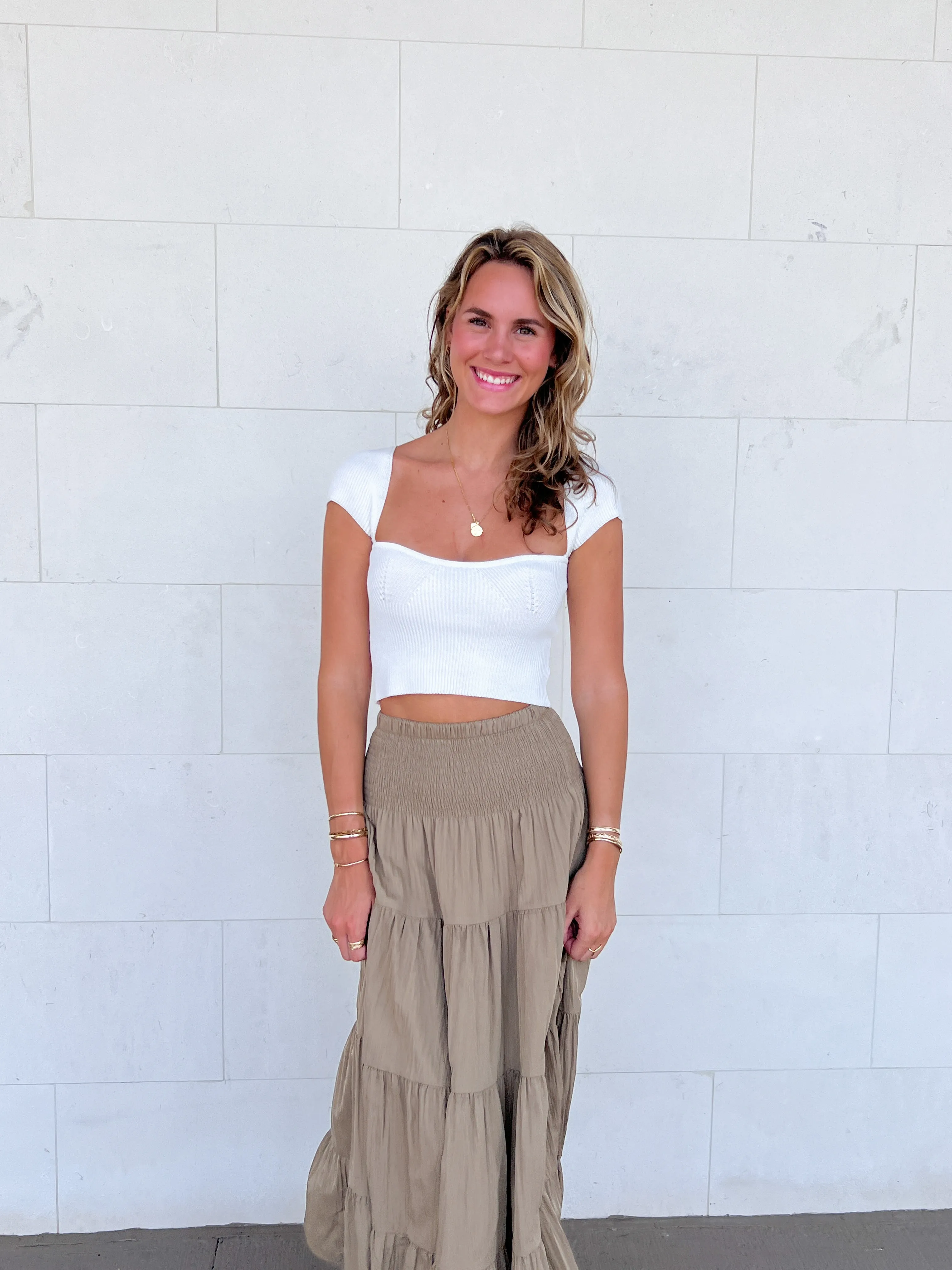 Chestnut Brown Maxi Skirt