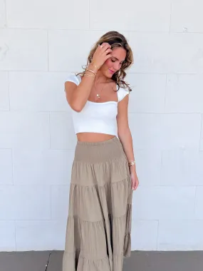 Chestnut Brown Maxi Skirt