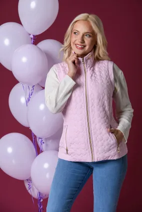 Circles Quilt Gilet - Pink
