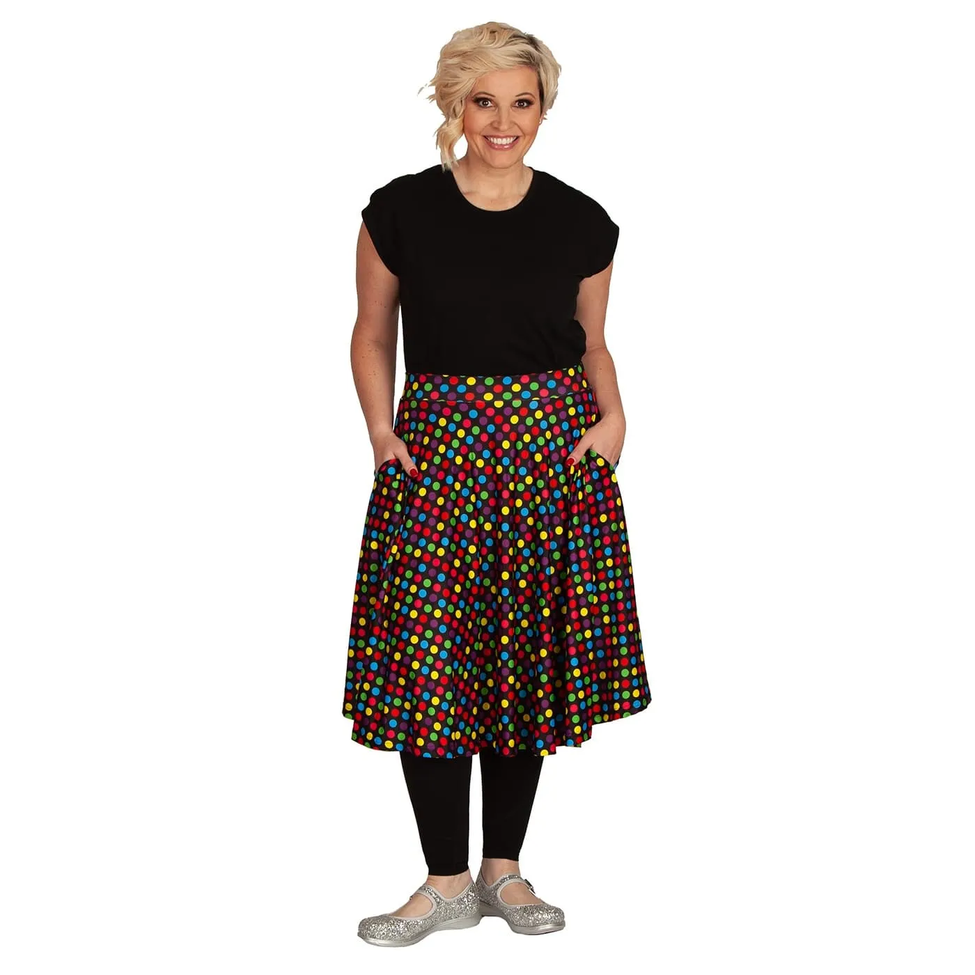 Confetti Swishy Skirt With Pockets