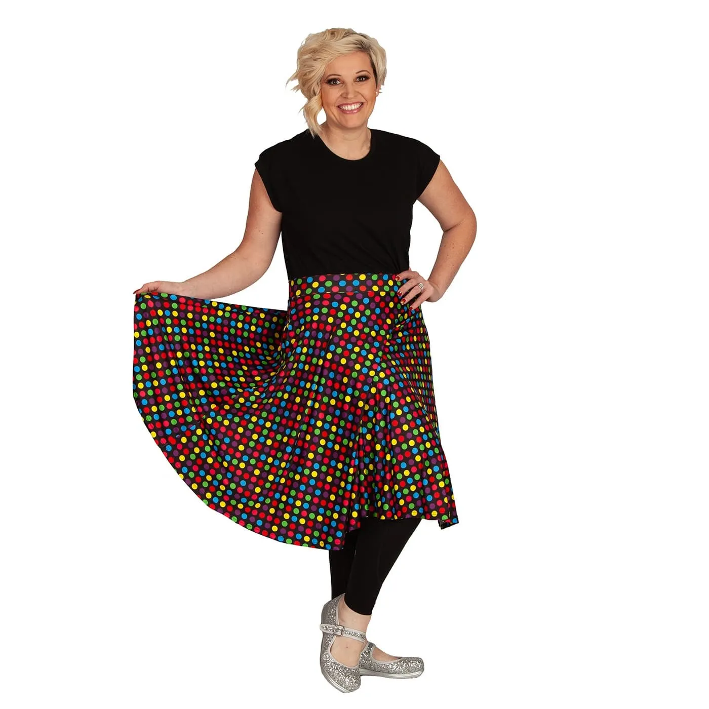 Confetti Swishy Skirt With Pockets
