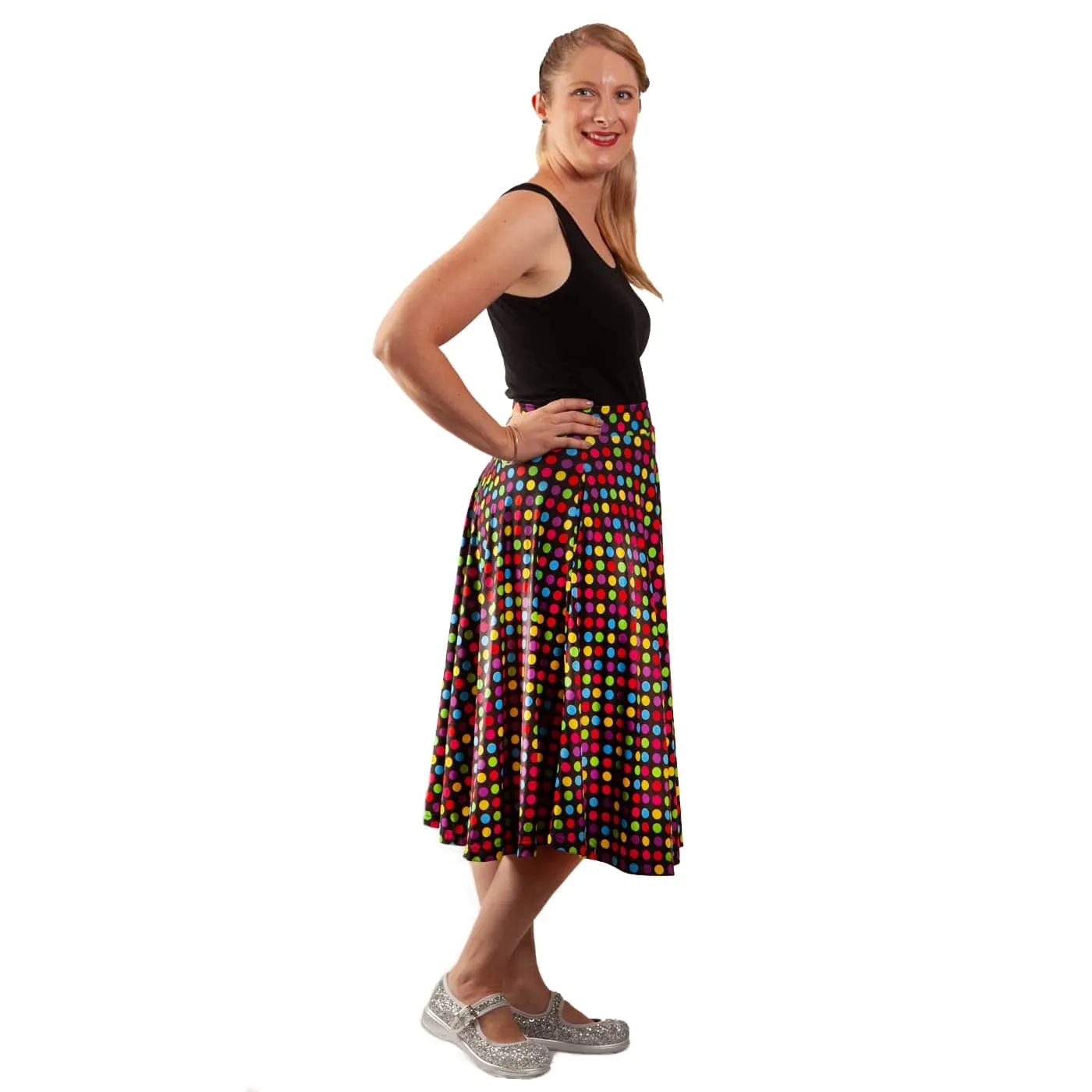 Confetti Swishy Skirt With Pockets