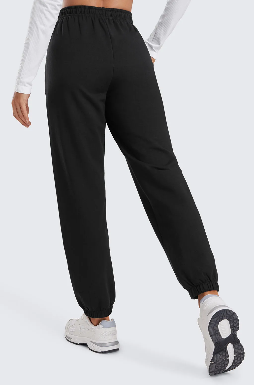 Cotton Fleece Joggers with Pockets 28"