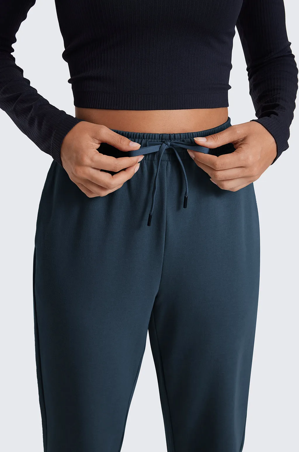 Cotton Fleece Joggers with Pockets 28"