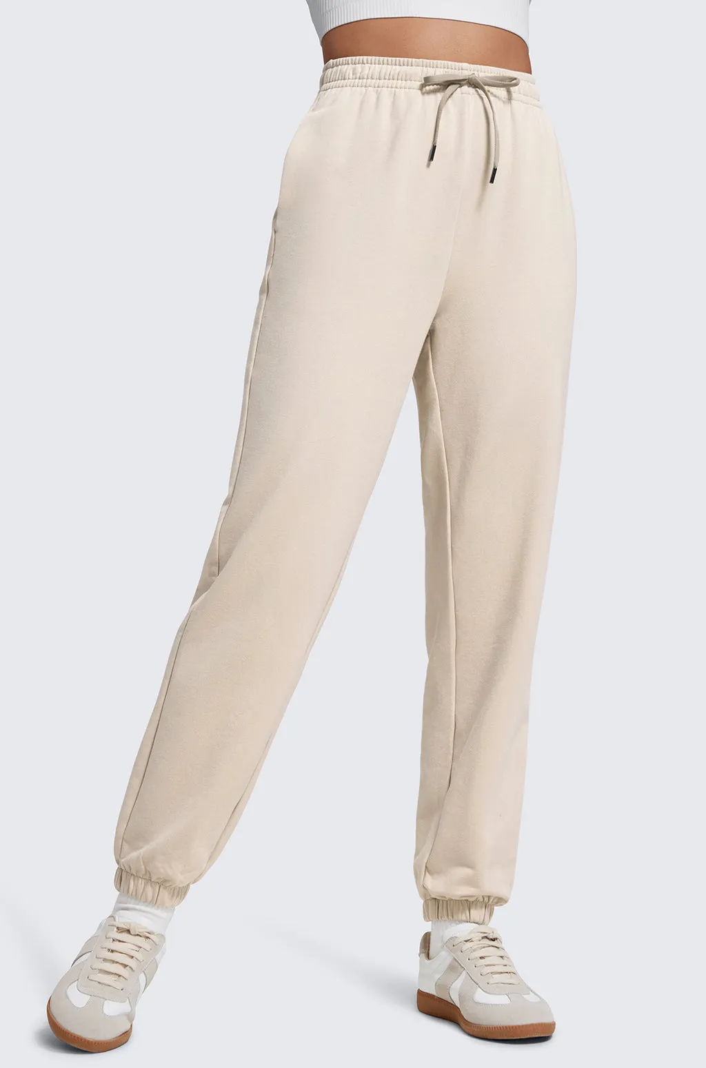 Cotton Fleece Joggers with Pockets 28"