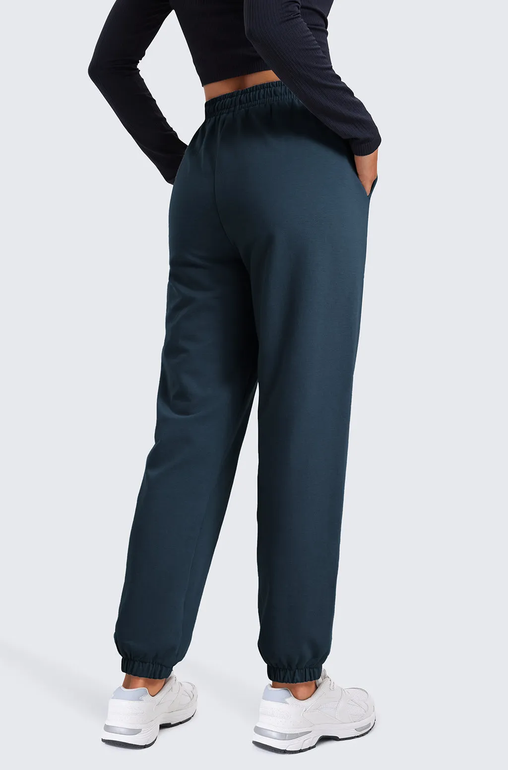 Cotton Fleece Joggers with Pockets 28"