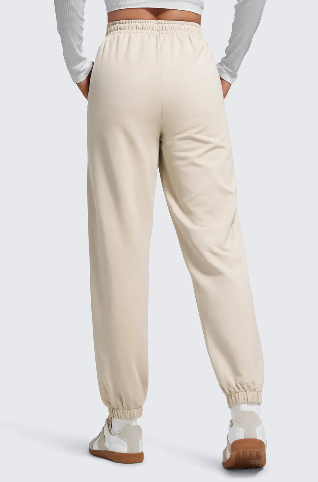 Cotton Fleece Joggers with Pockets 28"