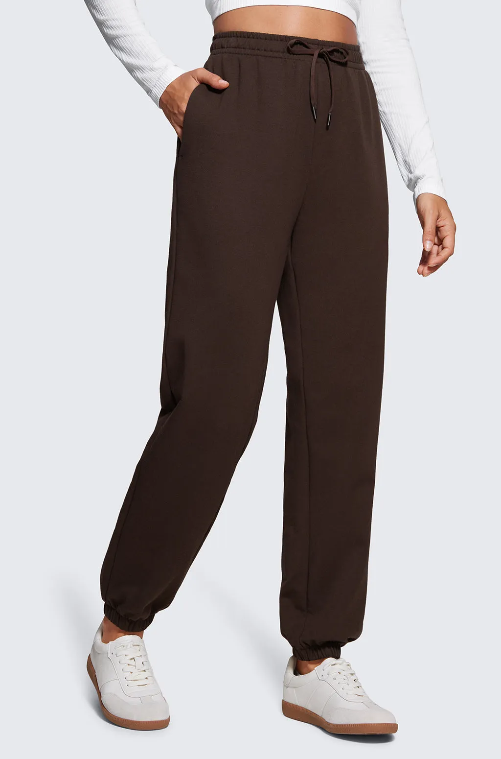 Cotton Fleece Joggers with Pockets 28"