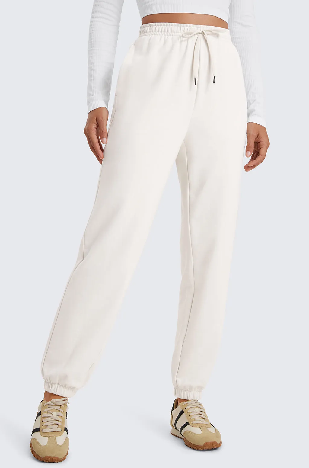 Cotton Fleece Joggers with Pockets 28"