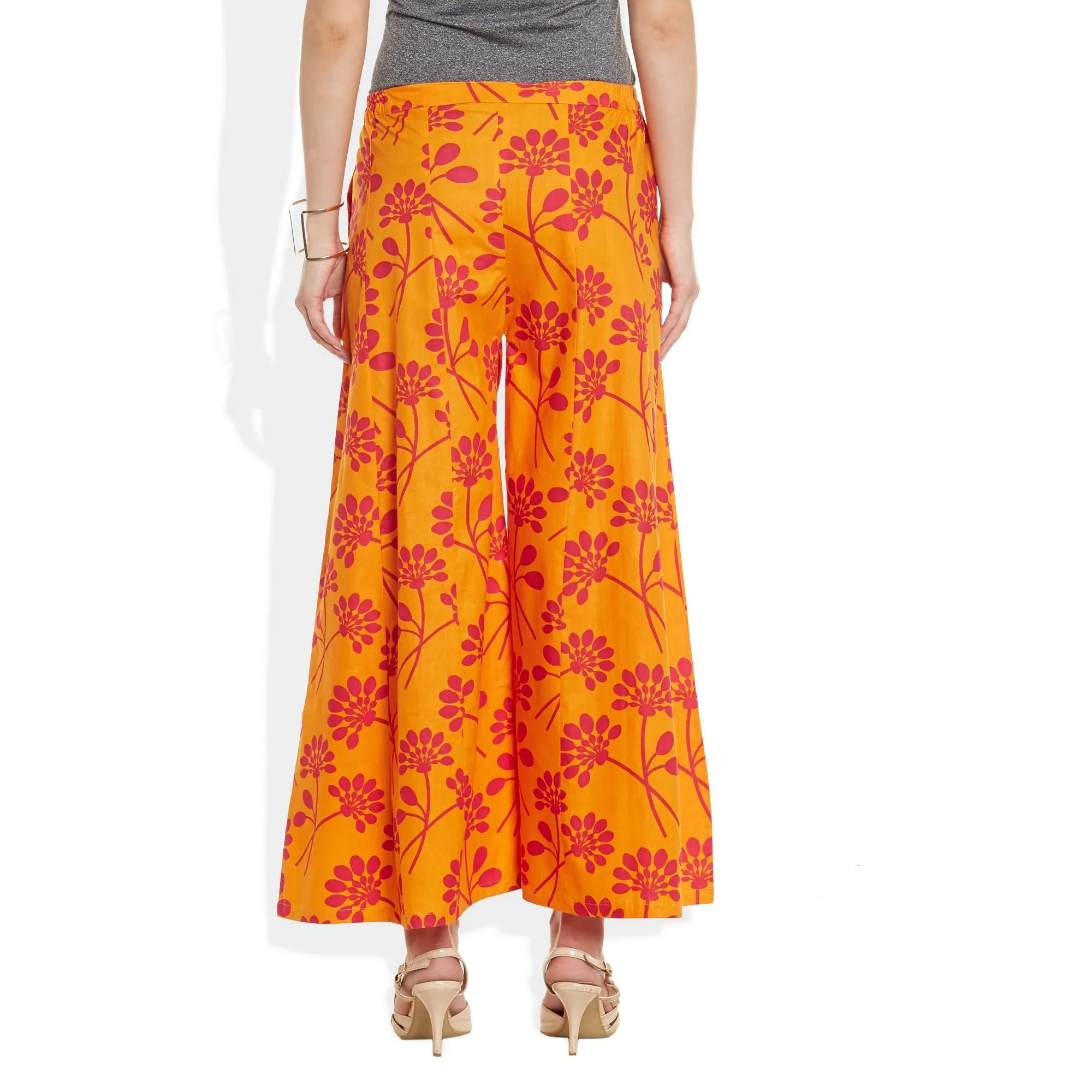 Cotton Printed Palazzo Pants For Women Indian,Medium,W-CPLZM-2709