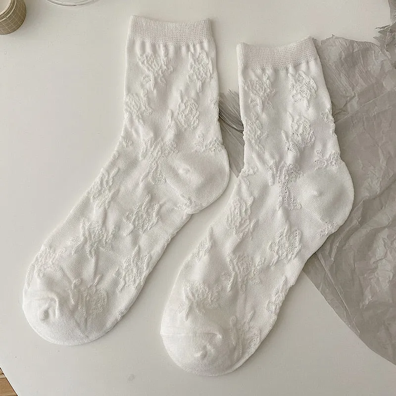 Dainty White Lace Socks
