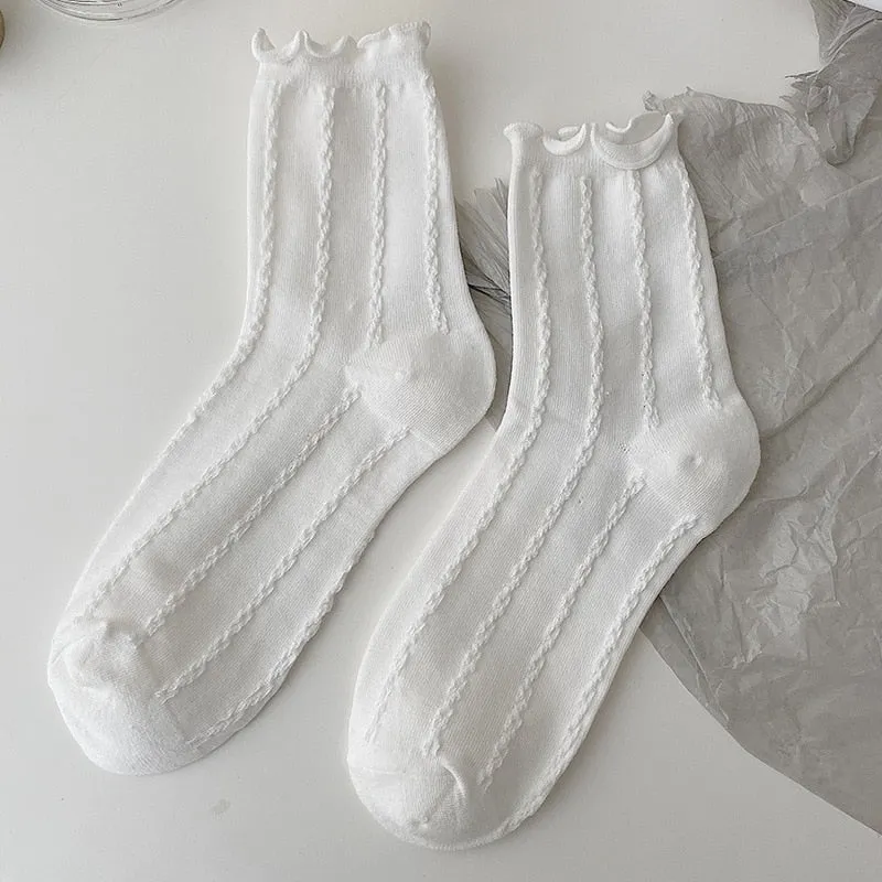 Dainty White Lace Socks