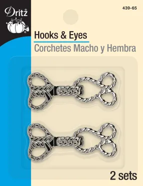 Decorative Hooks & Eyes, 2 Sets