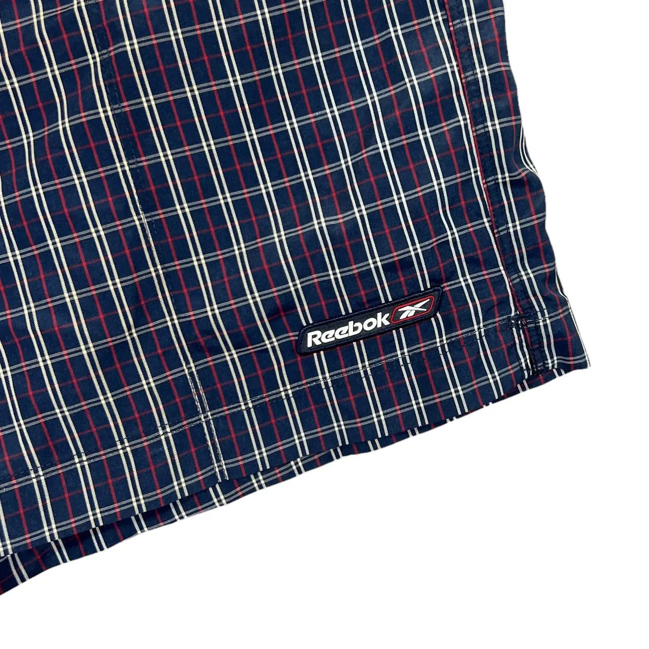 Early 00's REEBOK Classic Mini Logo Plaid Check Board Shorts