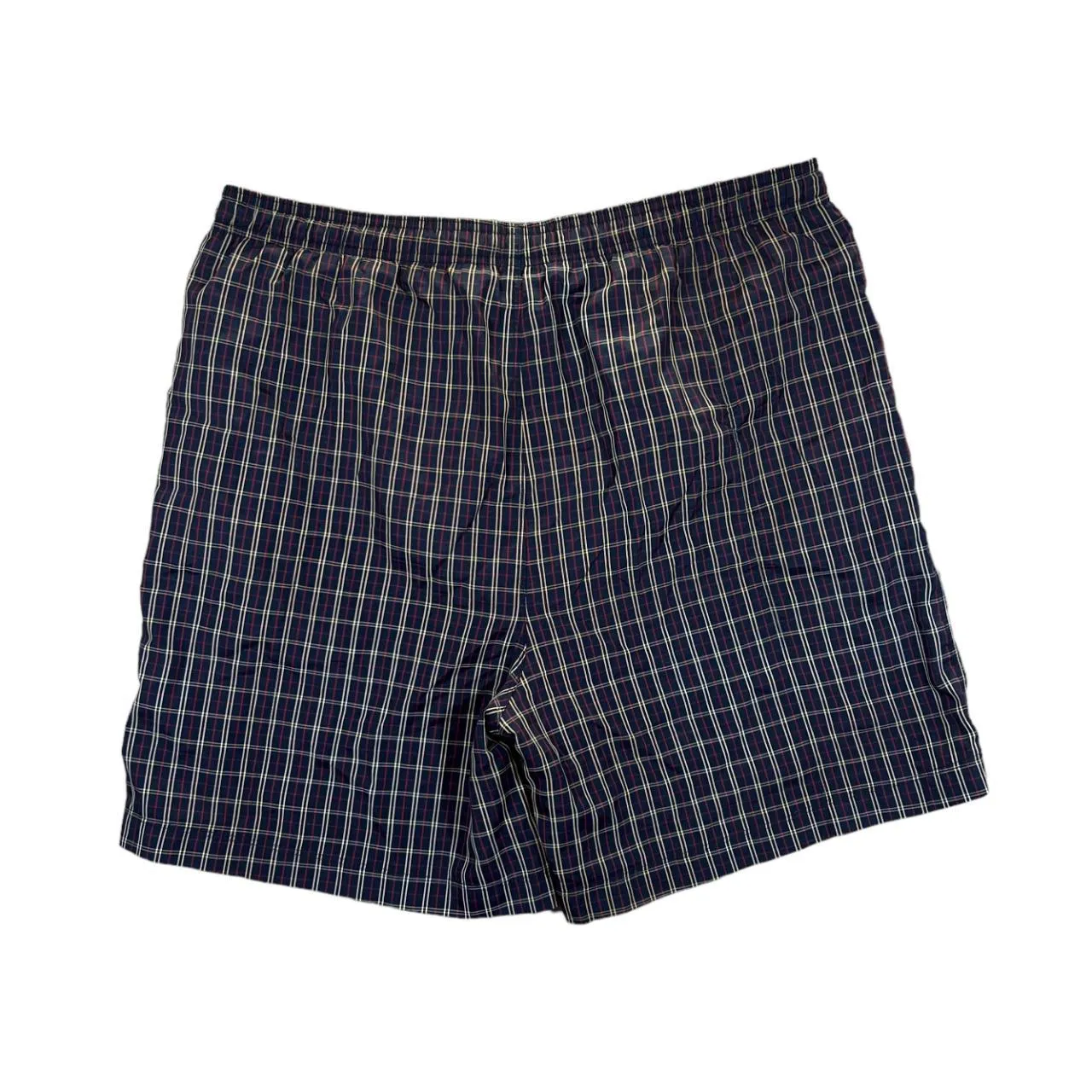 Early 00's REEBOK Classic Mini Logo Plaid Check Board Shorts