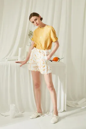 Elsie Hand Drawn Print Shorts