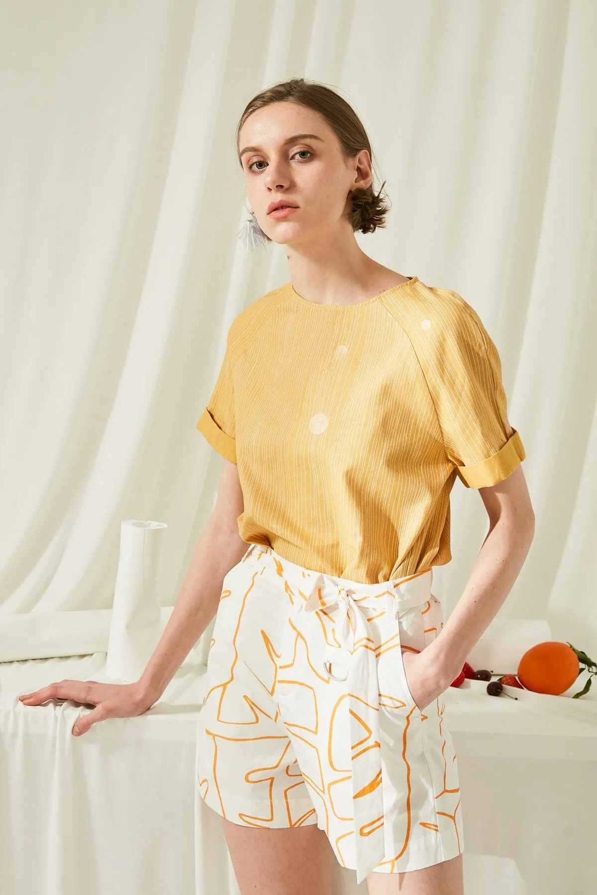Elsie Hand Drawn Print Shorts