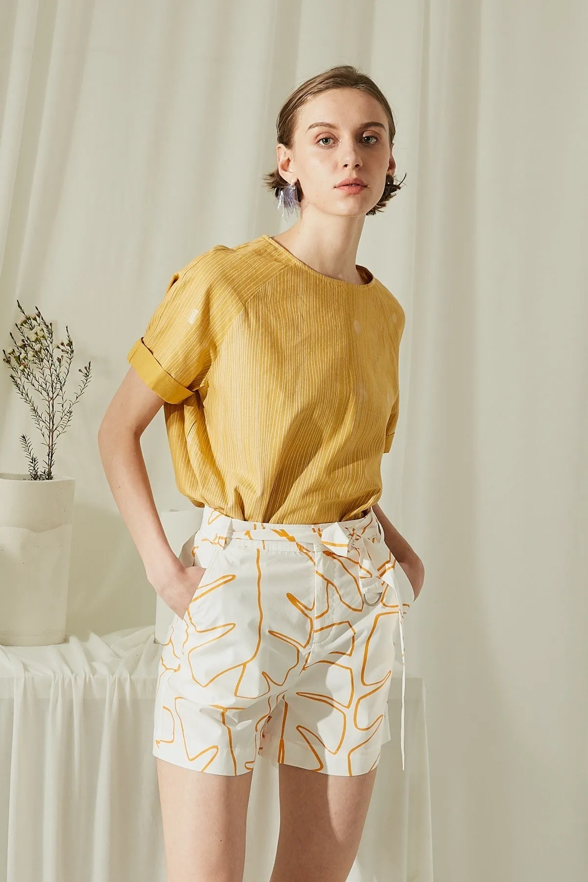 Elsie Hand Drawn Print Shorts