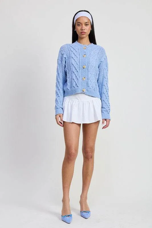 Emory Park Chunky Cable Knit Cardigan