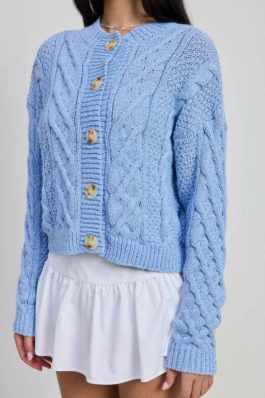 Emory Park Chunky Cable Knit Cardigan