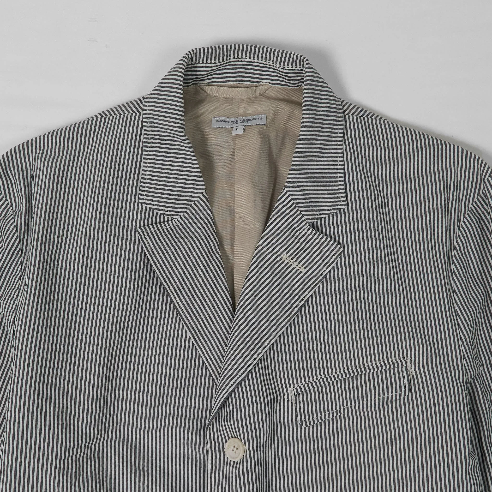 Engineered Garment Andover Seersucker Striped Blazer