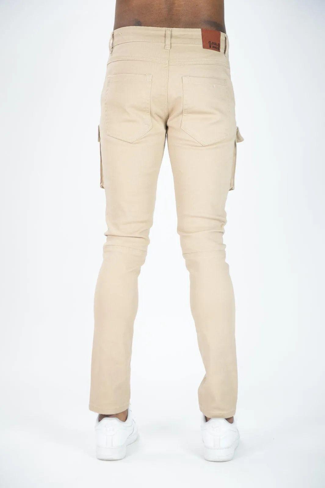 Front Cargo Twill Pants - Khaki