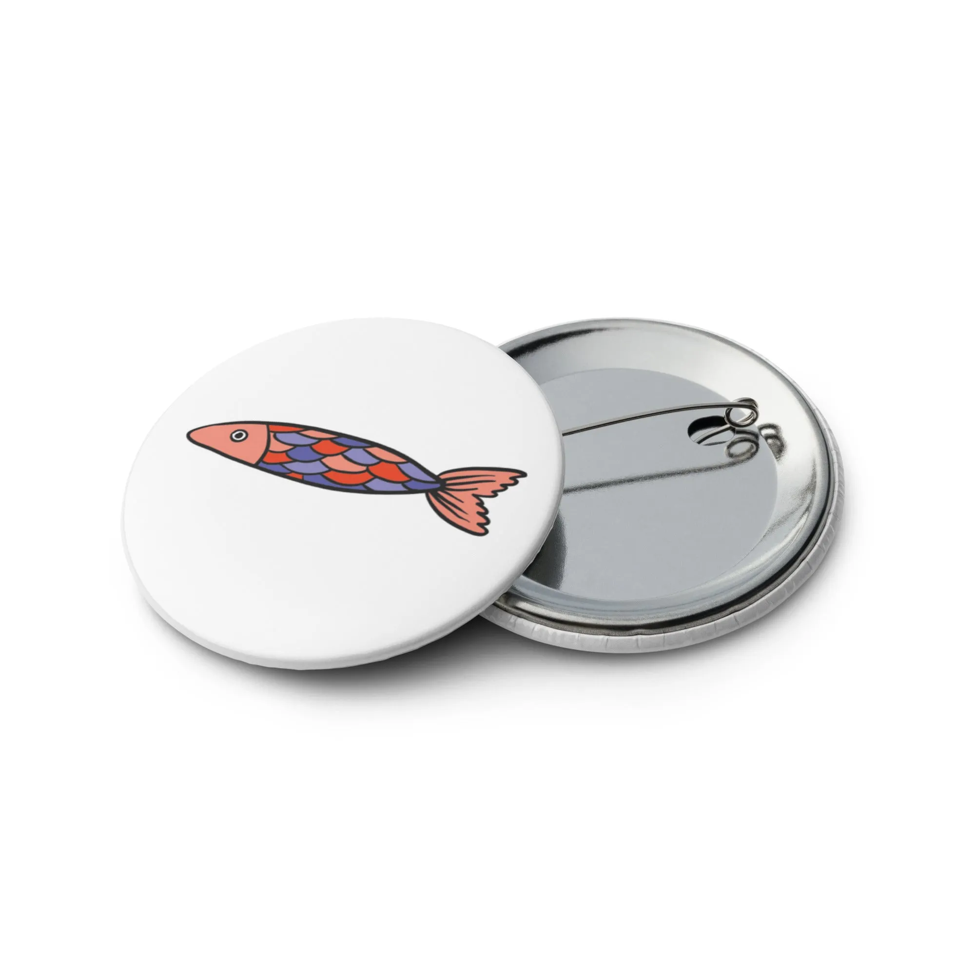 FUN FISHES Pin Back Buttons