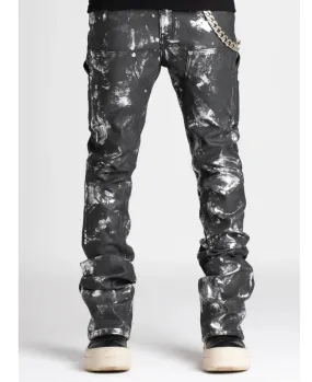 GUAPI STACKED CARPENTER LEATHER PANTS MULTI
