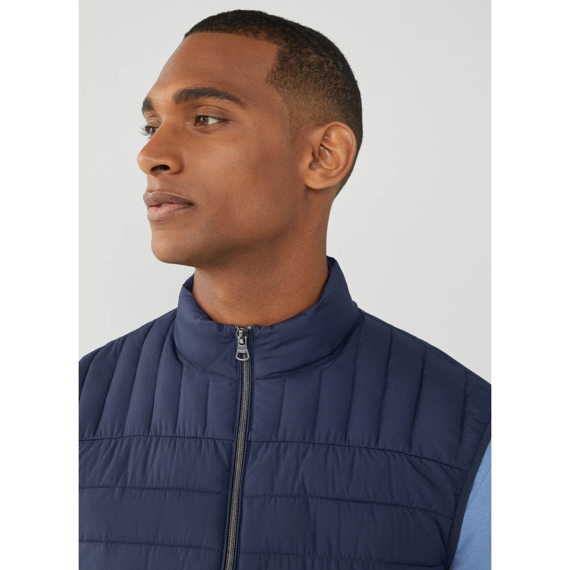 Hackett Ultra Light Weight Gilet in Navy Blazer