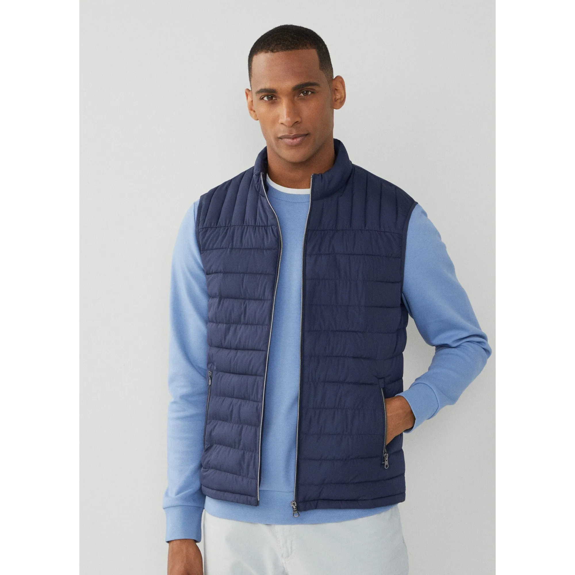 Hackett Ultra Light Weight Gilet in Navy Blazer