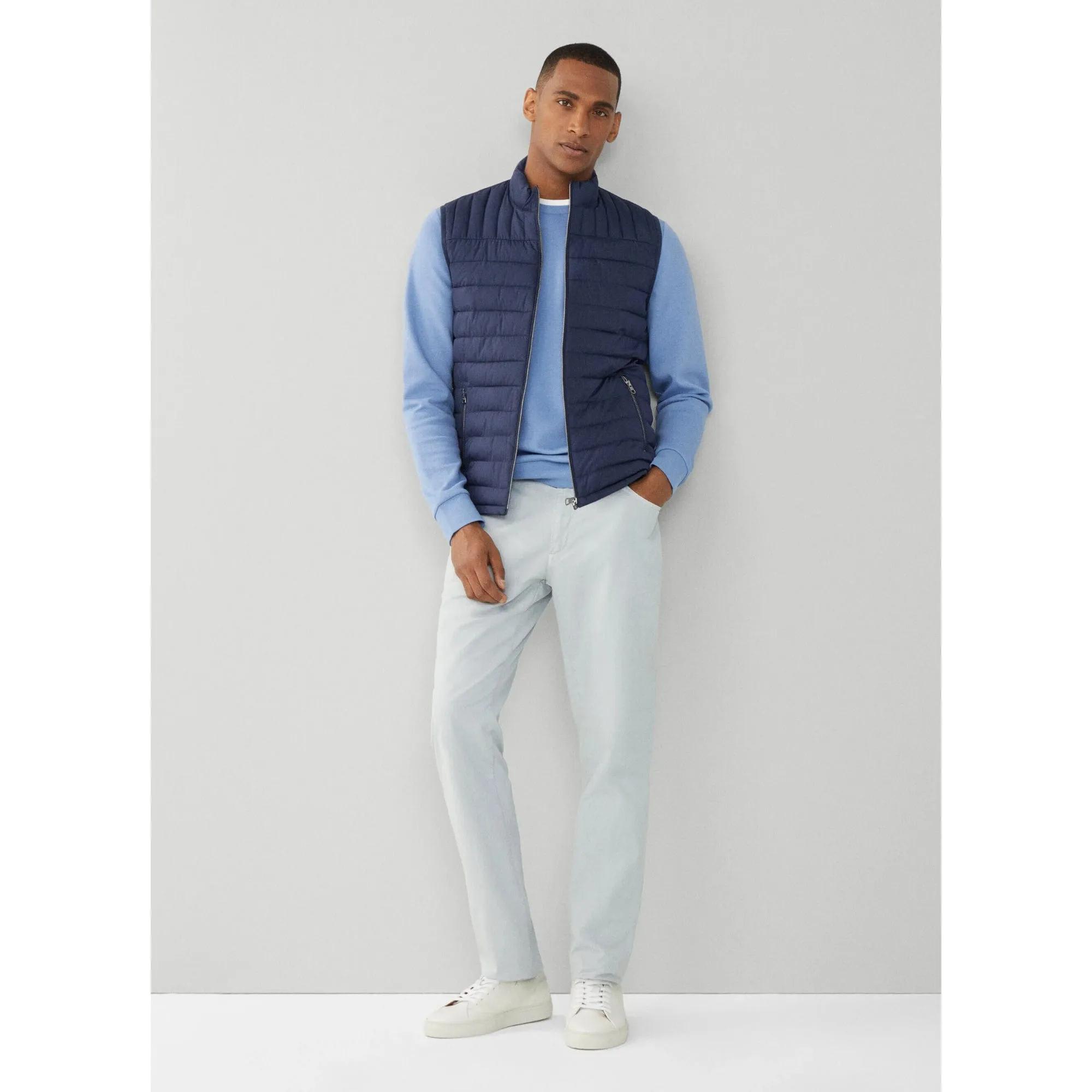 Hackett Ultra Light Weight Gilet in Navy Blazer