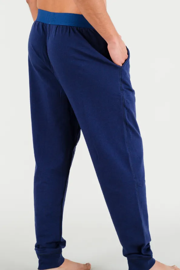 Heather Navy Lounge Pants in Pima Cotton