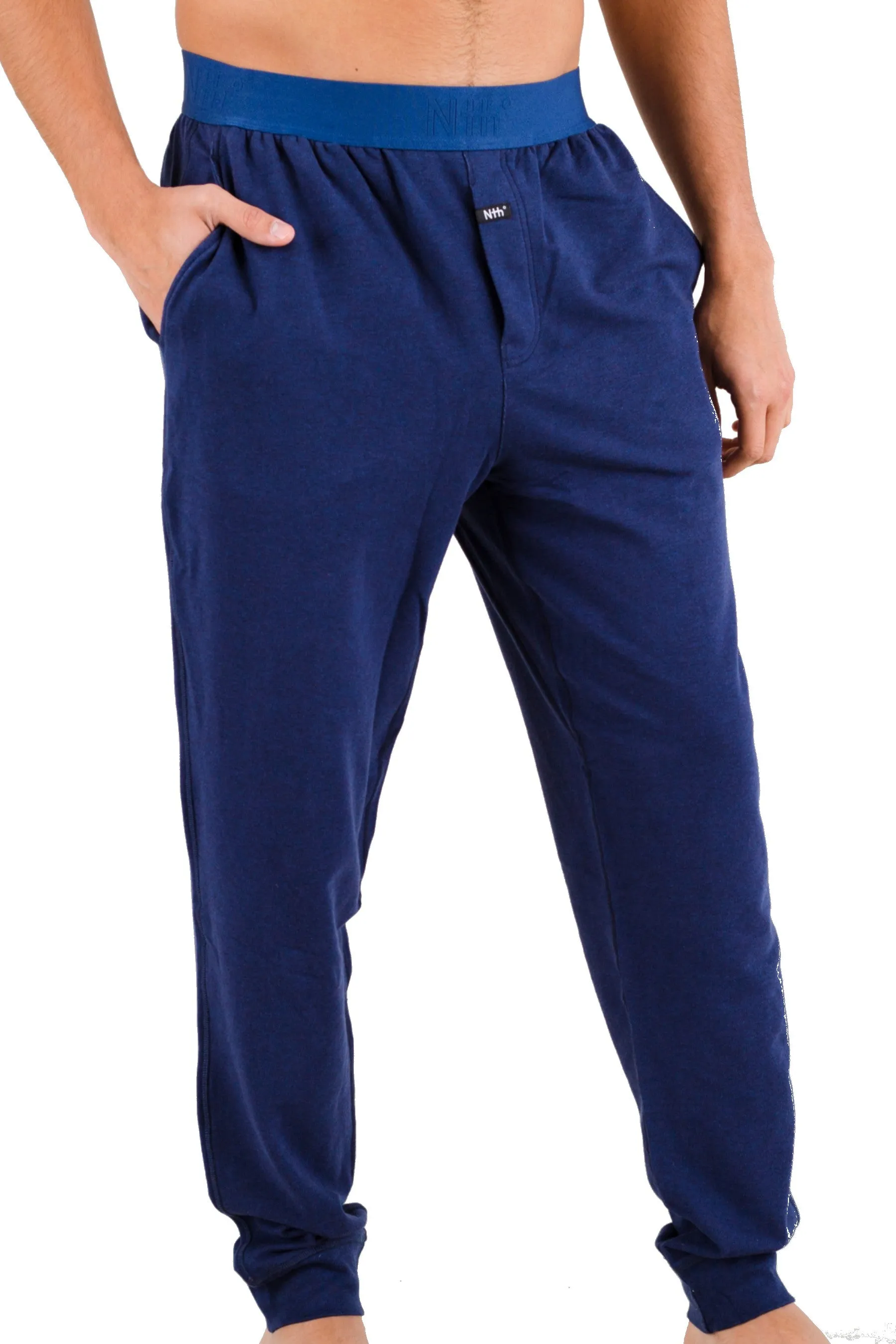 Heather Navy Lounge Pants in Pima Cotton