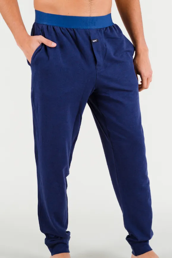 Heather Navy Lounge Pants in Pima Cotton