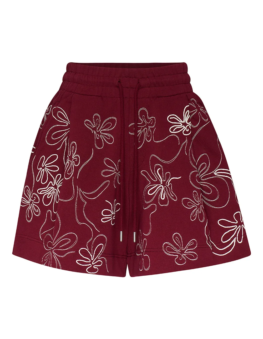 Heavy Cotton Wide Leg Sweat Shorts