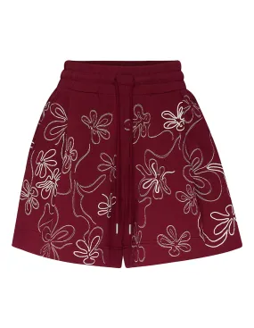 Heavy Cotton Wide Leg Sweat Shorts