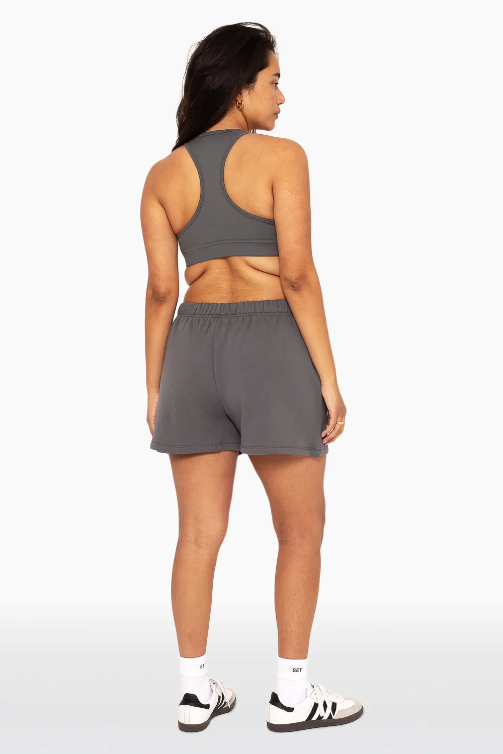 HEAVYWEIGHT SWEATS SWEAT SHORTS - GRAPHITE