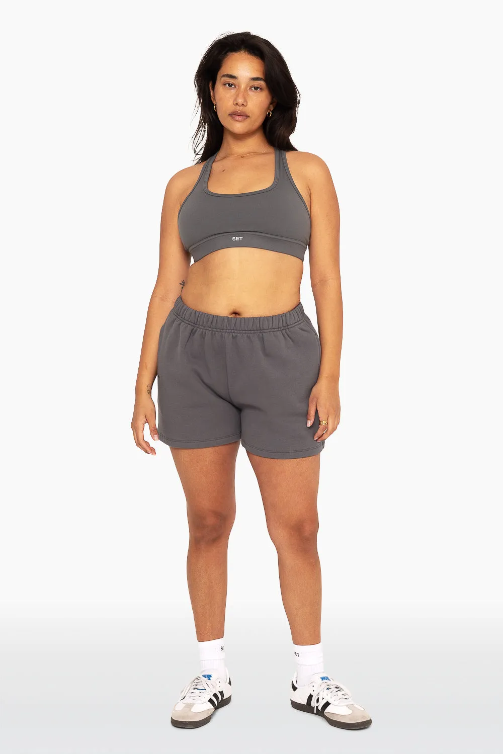 HEAVYWEIGHT SWEATS SWEAT SHORTS - GRAPHITE