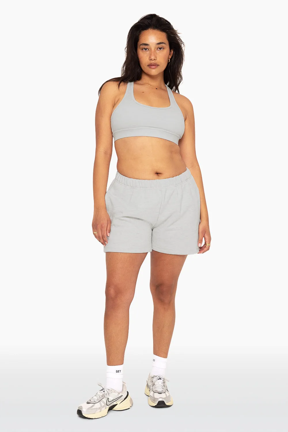 HEAVYWEIGHT SWEATS SWEAT SHORTS - HEATHER GREY