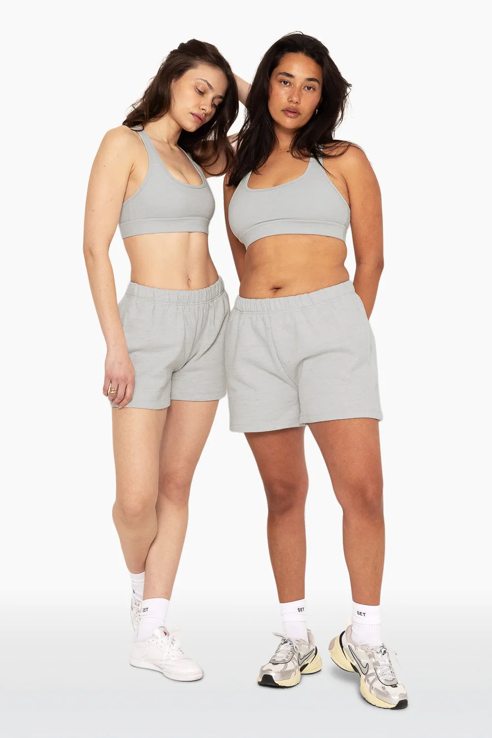 HEAVYWEIGHT SWEATS SWEAT SHORTS - HEATHER GREY