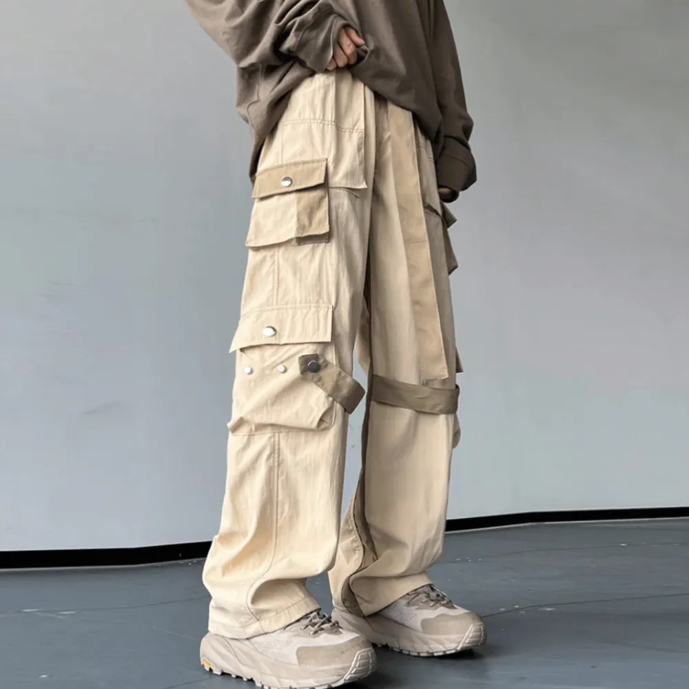 High Street Multi-Pocket Functional Cargo Pants