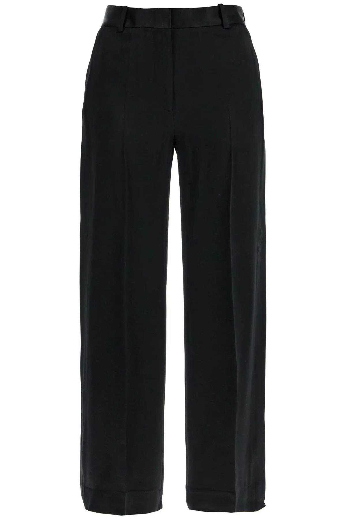 high-waisted loose black pants with side openings 251 WRB4483 FB0344 BLACK
