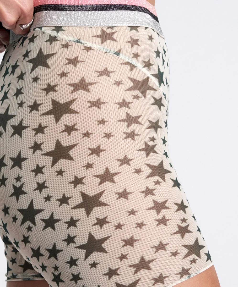 Iggie Star Mesh Biker Shorts - One Teaspoon