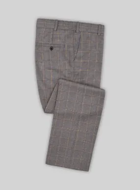 Italian Murano Satie Houndstooth Wool Linen Silk Pants