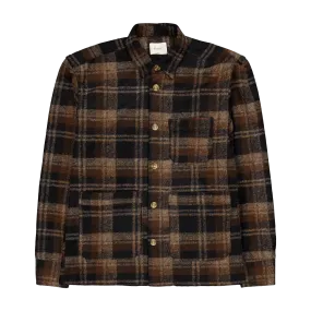 Ivy Wool Overshirt Brown Check