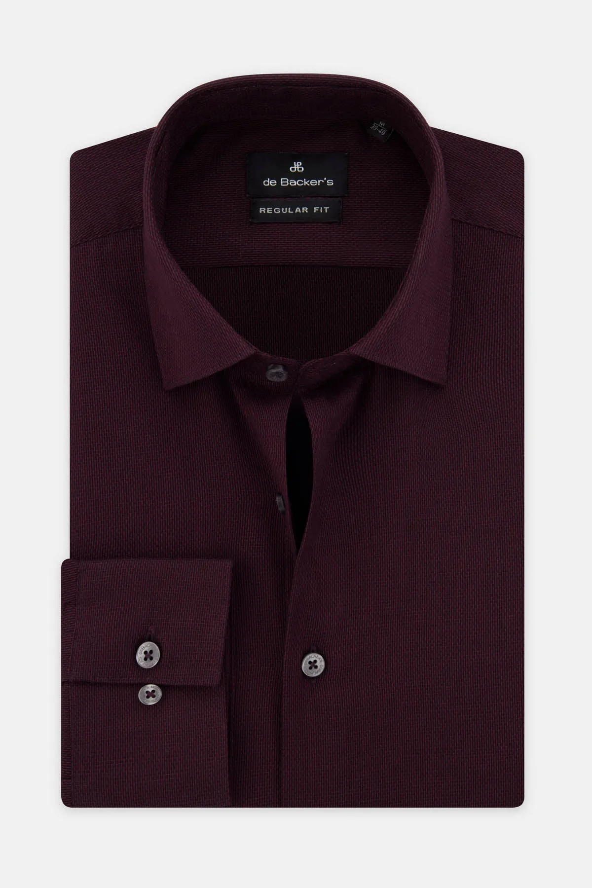 Jacquard Dark Red Classic Shirt