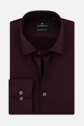 Jacquard Dark Red Classic Shirt