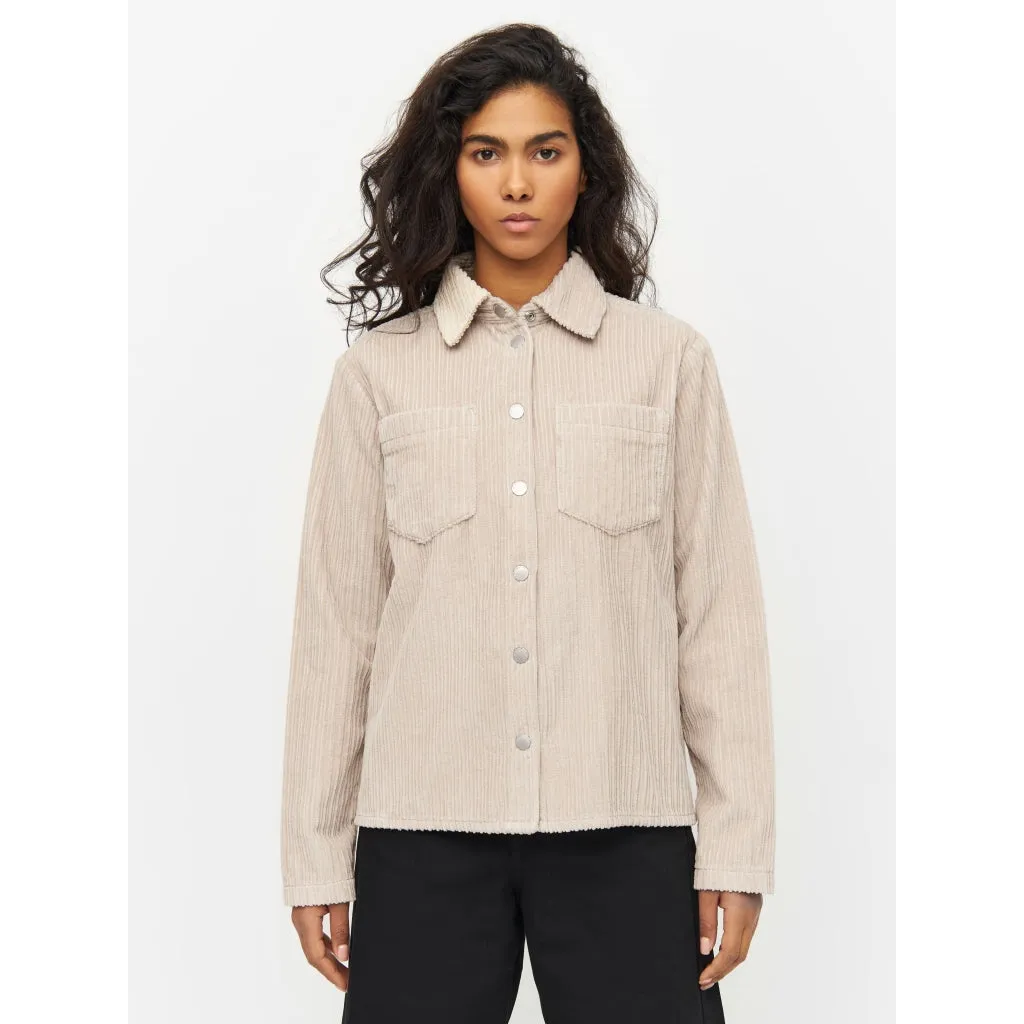 KCA 2190013 Irregular corduroy overshirt 1228 light feather gray women