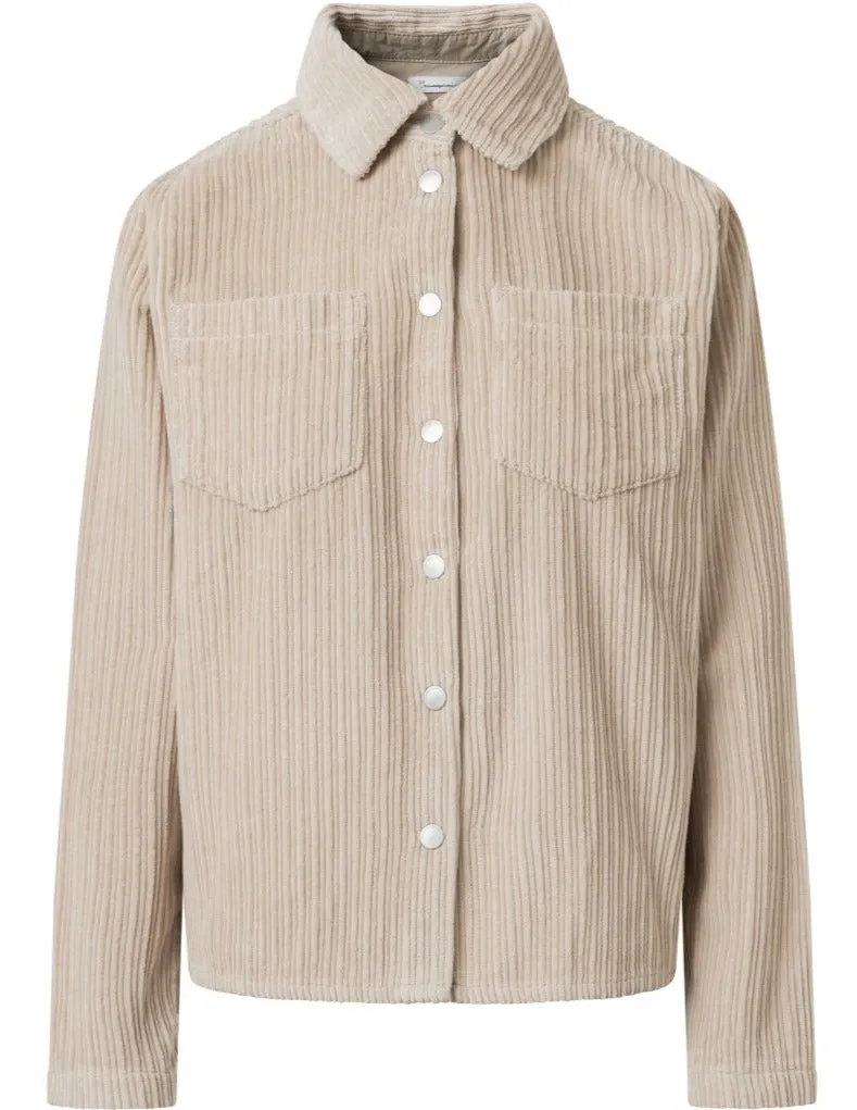 KCA 2190013 Irregular corduroy overshirt 1228 light feather gray women