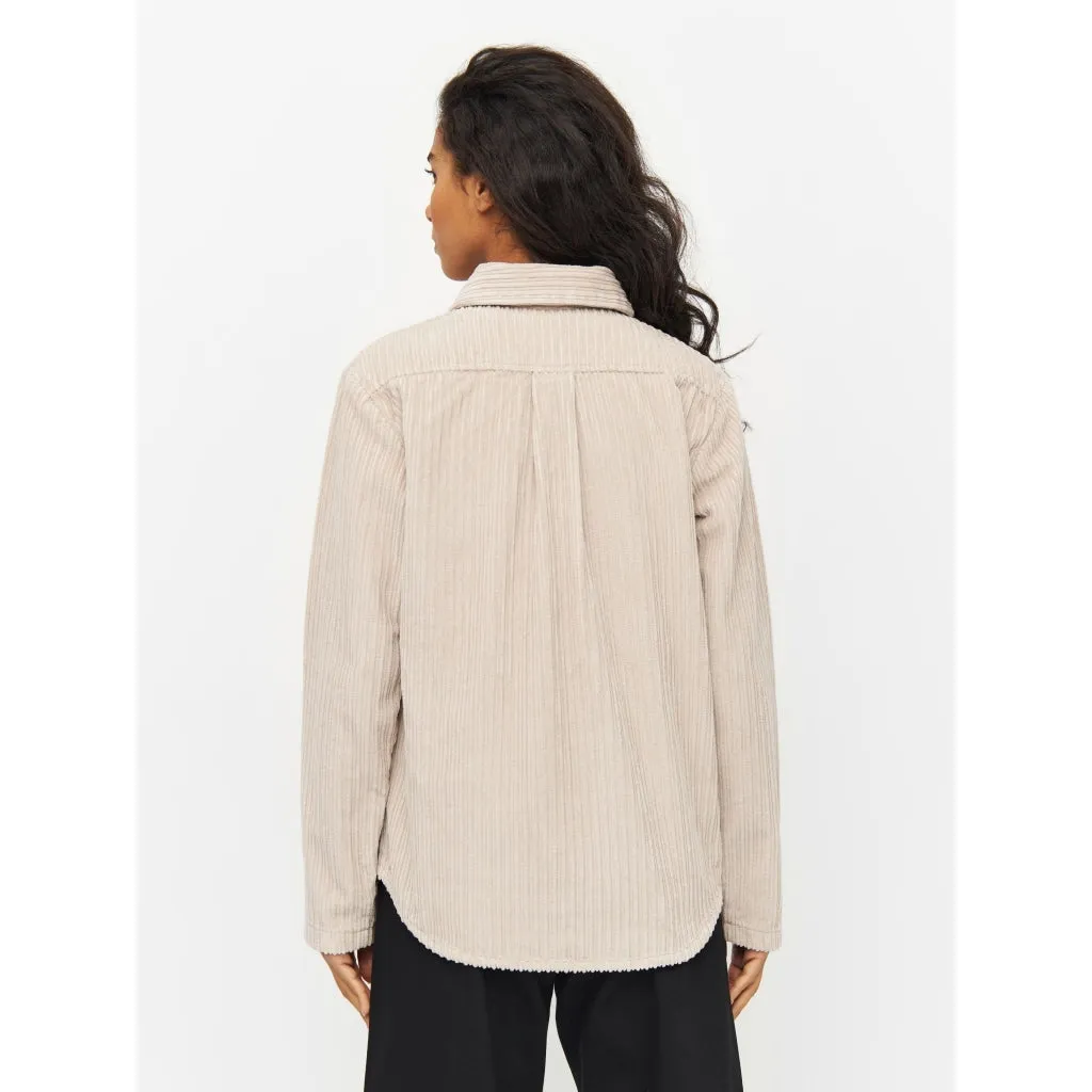 KCA 2190013 Irregular corduroy overshirt 1228 light feather gray women